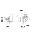 [ISKRIS0409] Starter Iskra  3,0 Kw - 12V - 9T - (met reductie zie IS1387)
