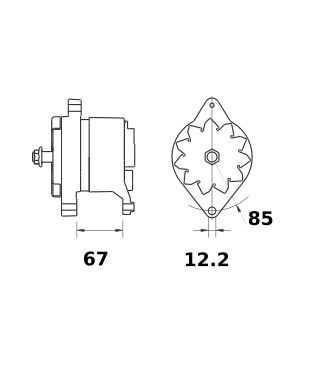 [ISKRIA0514] Alternator Mahle MG288  14V - 65 A