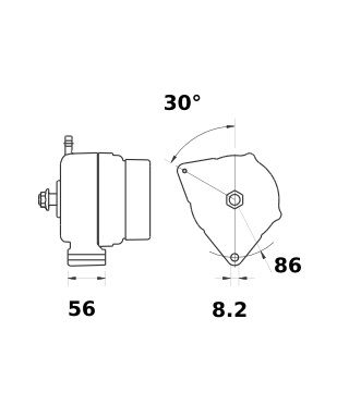 [ISKRIA0675] Alternator Mahle MG177  14V - 95 A