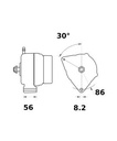 [ISKRIA0675] Alternator Mahle MG177  14V - 95 A