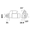 [ISKRIS0730] Reductiestarter Mahle MG439  4,0 Kw - 24V - 11T - montage links