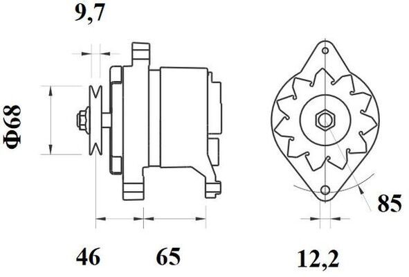 [ISKRIA0112] Alternator Mahle MG127  14V - 55 A