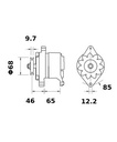 [ISKRIA0112] Alternator Mahle MG127  14V - 55 A