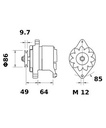 [ISKRIA0585] Alternator Mahle MG151  14V - 55 A