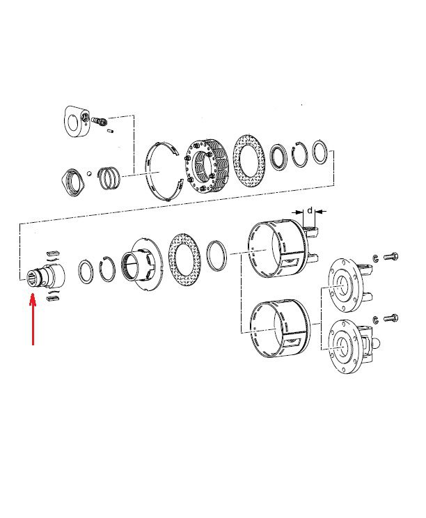 [WALT56.19.43] Naaf FK96 - 1.3/8" - 21 -  Snelsluiting