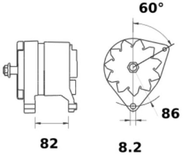 [ISKRIA0811] Alternator Mahle MG216  14V - 70 A