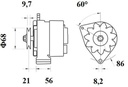 [ISKRIA0096] Alternator Mahle MG124  14V - 33 A