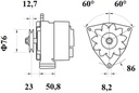 [ISKRIA0230] Alternator Mahle MG228  14V - 55 A