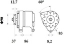 [ISKRIA0276] Alternator Mahle MG110  14V - 65 A