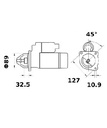 [ISKRIS0526] Starter Mahle MS347  2,8 Kw - 12V - 10T - (met reductie zie IS1160 - IS1377)