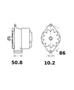 [ISKRIA0595] Alternator Mahle MG279  14V - 65 A