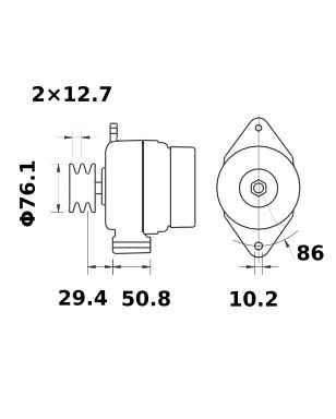 [ISKRIA0952] Alternator Mahle MG14  14V - 120 A