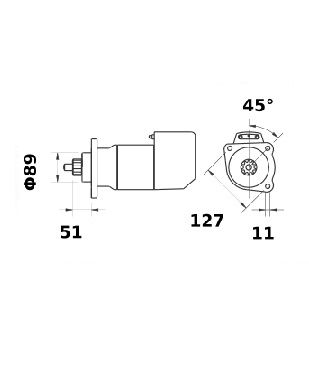 [ISKRIS9051] Starter Iskra  5,4 Kw - 24V - 9T