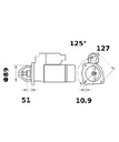 [ISKRIS0863] Starter Mahle MS281  3,1 Kw - 12V - 9T