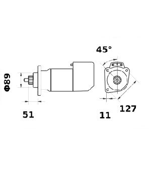 [ISKRIS9036] Starter Iskra  5,4 Kw - 24V - 9T