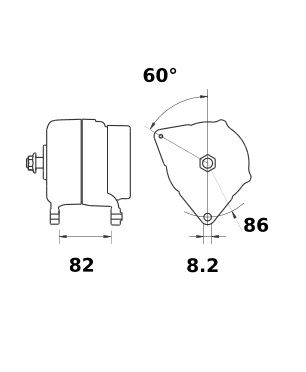 [ISKRIA1203] Alternator Mahle MG562  14V - 120 A