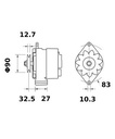 [ISKRIA0692] Alternator Mahle MG271  14V - 65 A