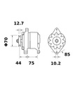 [ISKRIA0717] Alternator Mahle MG86  14V - 70 A