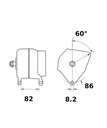 [ISKRIA0970] Alternator Mahle MG308  14V - 120 A
