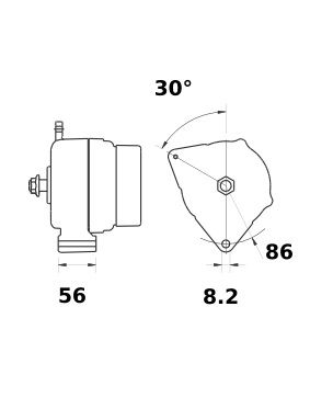 [ISKRIA0670] Alternator Mahle MG220  14V - 70 A - Voor verwarming