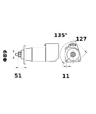 [ISKRIS9002] Starter Iskra  5,4 Kw - 24V - 11T