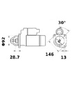 [ISKRIS1046] Starter Mahle MS243  3,0 Kw - 12V - 10T