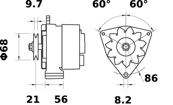 [ISKRIA0069] Alternator Mahle MG627  28V - 35 A