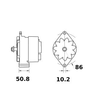 [ISKRIA0759] Alternator Mahle MG84  28V - 50 A