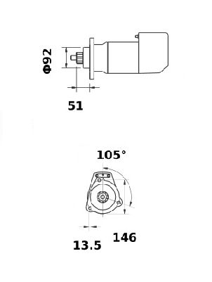 [ISKRIS9017] Starter Iskra  3,6 Kw - 12V - 9T