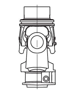[BONDCS8GC049007] Kruiskoppeling - gaffel 1.3/8 - 6 x gaffel buis 58,2x3,25 - S8