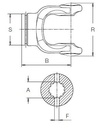 [BOND204083460] Gaffel voor getante as 40mm x 14T