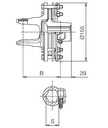 [BOND661B24103R] Slijpkoppeling FV22 - 1 3/8" - 6