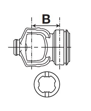 [BOND2080L6861] Gaffel voor buis 122093000 (58,2x3,00)