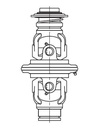[BONDCS6GWW49WR7] Kruiskoppeling - gaffel 1.3/8 - 6 x gaffel buis 53,90x3,00