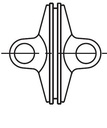 [BOND2080G0064] Centerdeel grote hoek