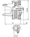 [BOND661L60303R] Slijpkoppeling FV34 - 1 3/8" - 6 - met 4 schijven - 2000 Nm