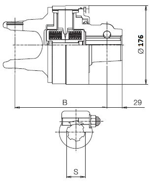 [BOND6WN480004R] Automatische nokkenkoppeling -  LR35 - 1.3/4" -  6 - 4500 Nm