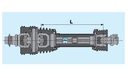 [BONDCS2R121CEWR7007] Koppelingsas 1.3/8"-6 x 1.3/8" - 6  /  L = 1210mm