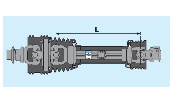 [BONDCS8R121CEWS7007] Koppelingsas 1.3/8"-6 x 1.3/8" - 6  /  L = 1210mm 