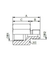 [FONT30.29.04.12] 1/4" BSP vrouwelijk x 3/4" BSP mannelijk