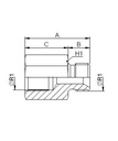 [FONT30.27.16.16] 1" BSP vrouwelijk x 1" BSP mannelijk