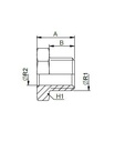 [FONT30.31.06.04] 3/8" BSP mannelijk x 1/4" BSP vrouwelijk