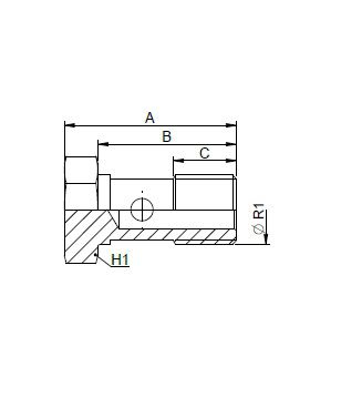 [FONT30.05.00.16] Enkel banjo bout 1" BSP