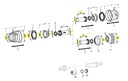 [WALT82.83.15] Loopring SD25 - SD25/1 - SDF25 - SDF25/1 - SPGF20 grote hoek WW2508 - PW580 - buiten Ø 190 mm