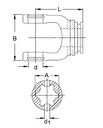 [WALT36.13.21] Gaffel voor buis 37,0 x 51,0 (serie S4)