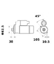 [ISKRIS1027] Reductiestarter Mahle MS293  2,8 Kw - 12V - 10T