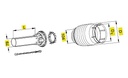[WALTPGH20L1000-BI02] Stofkap Binnen PG20 lengte 1000mm met tussen ring en lange kap