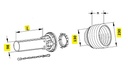 [WALTPGH30L1000-BI00] Stofkap Binnen PG30 lengte 1000mm