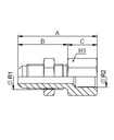 [FONT50.55.08.06] 3/4" JIC mannelik schotkoppeling x 3/8" BSP vrouwelijk