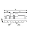 [FONT50.53.00.05] 1/2" JIC x 1/2" JIC - schotkoppeling
